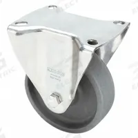 APPROVED VENDOR Plate Caster: Corrosion-Resistant, Rigid, 4 in Wheel Dia, 1 3/16 in Wheel Wd, Plain (MPN BX-POHI 100G). Key specifications — attr1109528: Gray; attr1109541: APPROVED VENDOR; attr1172513: Rigid.