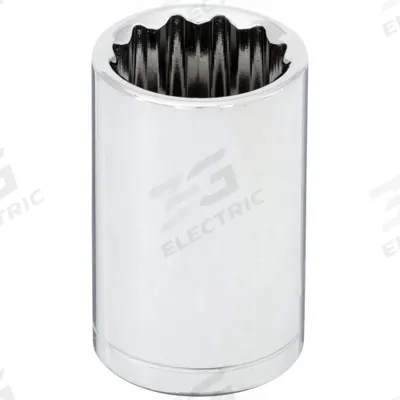 WESTWARD Socket: Metric, 1/2 in Drive Size, 16 mm Socket Size, 12-Point, Std, Chrome - 1/2" Drive Hand Sockets