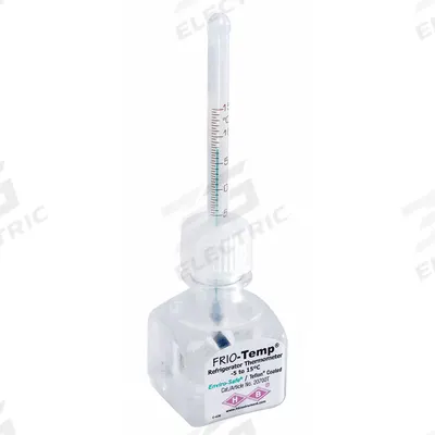 FRIO-TEMP Bottle Thermometer: 60°F to 120°F, +/-1°F, 30 mL Bottle Volume - Analog Bottle Thermometers for Incubators & Water Baths