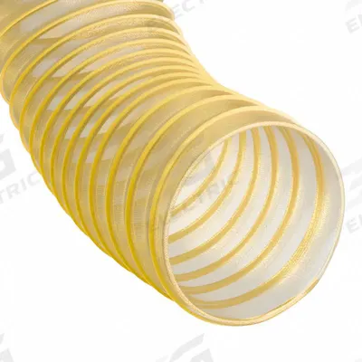 HI-TECH DURAVENT Ducting Hose: 10 in Hose Inside Dia., 25 ft Hose Lg, 23 psi - Thermoplastic Polyurethane Duct Hoses with Plastic Helix & Smooth Interior for Dust