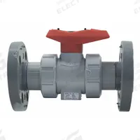 GEORG FISCHER Manual Two-Way Ball Valve: 4 in Size, CPVC, Straight, Flange x Flange, Two-Piece, Tee (MPN 163546590). Key specifications — Brand: GEORG FISCHER; Handle: Tee.