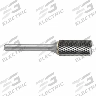 SGS PRO Carbide Bur: Cylinder with End Cut, SB-3, Single Cut, 3/8" x 3/4" Head - Single-Cut End-Cut Cylinder Burs