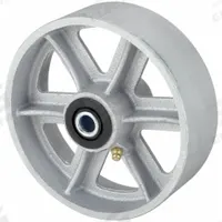 APPROVED VENDOR Caster Wheel: 6 in Wheel Dia., 2 in Wheel Wd, Iron, 1,200 lb Load Rating, Roller (MPN P-C-060x020/050R). Key specifications — Includes Spanner Bushing: Not Included; Wheel/Tread Material: Iron; Wheel/Tread Color: Silver; Brand: APPROVED VENDOR.