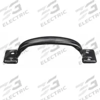 APPROVED VENDOR Pull Handle: Unthreaded Holes, Steel, Black, #8 Screw Size, 0.75 in, 4 in Grip Lg (MPN 4PE18). Key specifications — Brand: APPROVED VENDOR; Projection Type: Non-Recessed; Material: Steel; Finish: Powder Coated; Color: Black; Folding Type: Fixed; Mounting Type: Unthreaded Holes; Screw Size: #8.