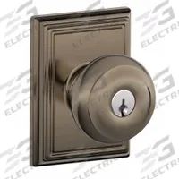 SCHLAGE Door Lockset: Office Knob Locksets, Nickel (MPN F51A GEO 620 ADD). Key specifications — Lockset Style: Addison.