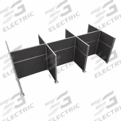 VERSARE Cubicle Kit: 72 in Overall Ht, 48 in_72 in Overall Wd, 9 Panels, Charcoal Gray, Fabric (MPN HPK-6P4-S-DGY). Key specifications — Panel Color: Charcoal Gray; Brand: VERSARE; Panel Material: Fabric.
