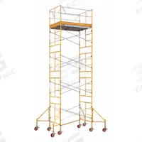 BIL-JAX Scaffold Tower: Steel, 2 ft to 16 ft, 120 in x 57 in, 2,000 lb Load Capacity (MPN 6004C-10X15RT). Key specifications — Brand: BIL-JAX; Height Adjustability: Fixed Height; Included Components: 32 in Outriggers.