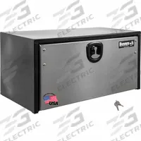 BUYERS PRODUCTS Underbody Truck Box: Underbody Truck Box, Single Drop-Down Door Door, Gloss Black (MPN 1702705). Key specifications — Color: Gloss Black; Brand: BUYERS PRODUCTS; Lock Type: Keyed.