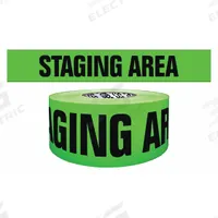 APPROVED VENDOR Barricade Tape: 1,000 ft Lg, 6 1/4 in Wd, Staging Area Legend, Polyethylene (MPN B6102G4440-200). Key specifications — Tape Message: Staging Area; Message Color: Black; Brand: APPROVED VENDOR.