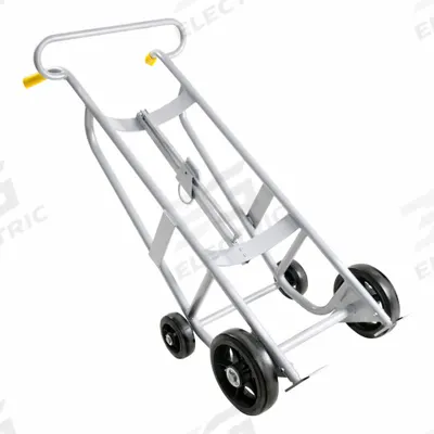 Dayton Drum Hand Truck: For 30 gal_55 gal_85 gal Cntnr Cap - Ergonomic Tilt-Back Corrosion-Resistant Aluminum-Frame Drum Hand Trucks