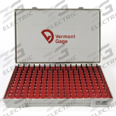 VERMONT GAGE Black Oxide-Coated Pin Gauge Set: No-Go (Minus), 1.3 mm to 4.98 mm - No-Go (Minus) Pin Gauge Sets - Black Oxide Finish