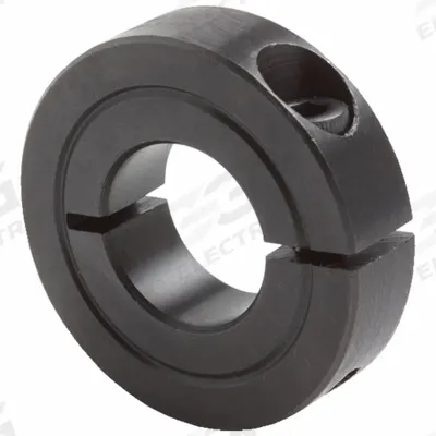 CLIMAX METAL PRODUCTS Shaft Collar: 1-Piece, Inch, Round, Clamp-On, 3/8 in Bore Dia - Steel Recessed-Screw Shaft Collars