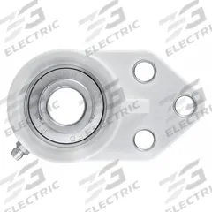 NTN 3 Bolt Flange Bearing: Radial Ball, 1 1/4 in Bore, Polymer, Set Screws, 3 17/64 in Lg, 440C (MPN SUCFBL206-20). Key specifications — Bore Type: Cylindrical; Brand: NTN; Lubricant Material: FDA/USDA-H1 Solid Grease; Mounting Bolt Size: 3/8 in; System of Measurement: Inch; Included Bearing Cap: None.