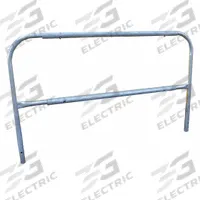 GARLOCK SAFETY SYSTEMS Guardrail: 4 1/2 ft x 3 3/8 ft, 18 3/4 in Mid-Rail Ht, Permanent, Guardrail (MPN 409290). Key specifications — Fold-Down Capable: No; Guardrail Component: Guardrail; Material: Steel; Color: Gray; For Use With: 407724; Includes: Hardware; Installation Type: Permanent; Sub-brand: RailGuard 200(TM).