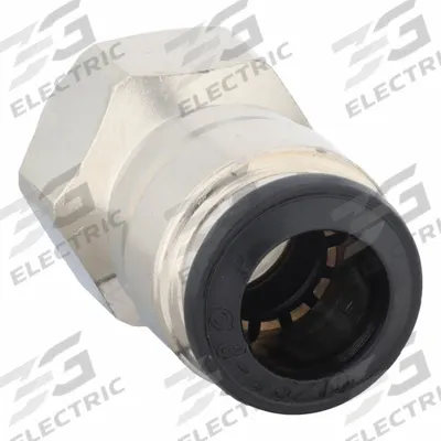 AIGNEP USA Push-Fit Adapter Fitting: 8 mm OD x 1/8 in Pipe Size, Push-to-Connect x BSPP - Nickel-Plated Brass Tube Fittings