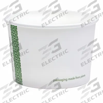 NOVOLEX Soup Container: 8 oz Capacity, 2 3/8 in Ht, 3 1/2 in Wd, 2 3/8 in Dp, 3 1/2 in Dia - Round Paper Containers