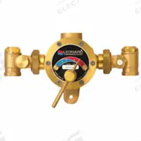 LEONARD VALVE Thermostatic Mixing Valve: 3/4 in Inlet Connection Size, 1 in Outlet Connection Size (MPN TM-50-AT-LF-CP). Key specifications — Includes: Check-stops; Brand: LEONARD VALVE.