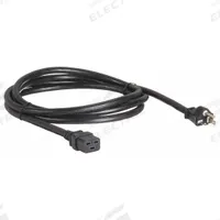 APC BY SCHNEIDER ELECTRIC Power Cord: 8 1/4 ft Lg, 3/12, 5-20P Plug, C19 Receptacle, SJT, Rubber (MPN AP9873). Key specifications — Brand: APC BY SCHNEIDER ELECTRIC; Jacket Material: Rubber.