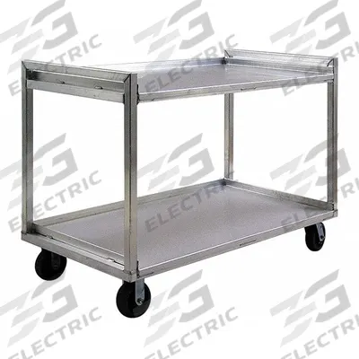 NEW AGE Utility Cart: 2,000 lb Max Load Capacity, 2 Shelves, 41 in Overall Ht - Open Stainless Steel Carts