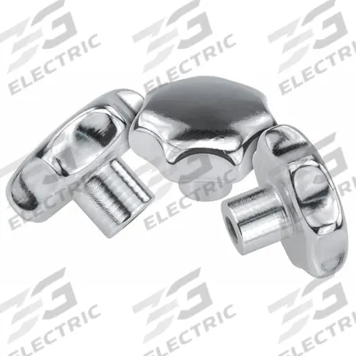 KIPP Hand Knob: 7 Point, Stainless Steel, 12 mm Hole Dia, 42 mm Hole Dp - Corrosion-Resistant 7-Arm Knobs with Unthreaded Through-Hole