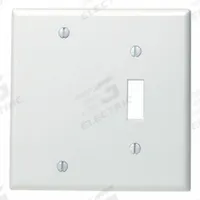 LEVITON Wall Plate: Combo, 2 Gang, Std Size (MPN 84006-40). Key specifications — Brand: LEVITON; Material: Stainless Steel.