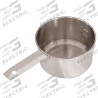 CRESTWARE Measuring Cup: Dry/Liquid, 1 C Capacity, Stainless Steel, Gray (MPN MEACP1). Key specifications — Dry/Liquid: Dry; Material: Stainless Steel; Color: Gray; Brand: CRESTWARE; NSF Certified: No; Graduation Subdivisions: 1 cup.