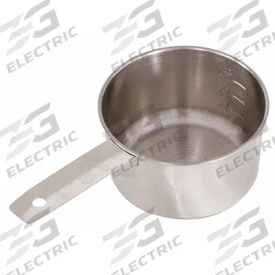 CRESTWARE Measuring Cup: Dry/Liquid, 1 C Capacity, Stainless Steel - Metal Measuring Cups