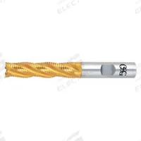 OSG Roughing End Mill: High Speed Steel, TiN Coating, 6 Flute, 1-1/4" Mill Dia, 3" LOC, 5-1/2" OAL (MPN 6912305)