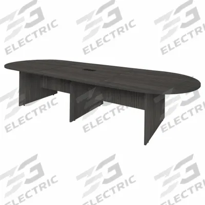 REGENCY Conference Table: Rectangle, Melamine, Ash Gray, 144 in Overall Lg, 52 in Overall Wd - Rectangular Conference Tables