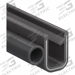 TRIM LOK INC Trim Seal: Side Bulb, 25 ft Overall Lg, PVC Outer, EPDM Bulb, 3/8 in Leg Lg (MPN 5M062B3X1/64A-25). Key specifications — Standards: UL50E File MH49032; Bulb Material: EPDM; Bulb Location: Opposite Side; Brand: TRIM LOK INC; Color: Black; Outer Material: PVC; Profile Shape: Side Bulb; _Gripping Style: Single Tongue.