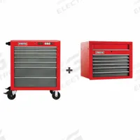 PROTO Rolling Cabinet Kit: 13 Drawers, Heavy Duty, Keyed, 34 in W x 25 1/4 in D x 68 in H (MPN J553441-7SG/J553427-6SG). Key specifications — attr1116680: Gray; attr1116684: Ball Bearing; attr1116690: PROTO; attr1116659: Keyed; attr1116661: Top Chest 34 in W x 25-1/4 in D x 27 in H.