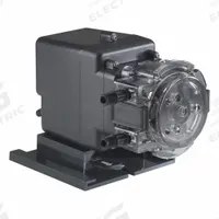 STENNER Peristaltic Chemical Metering Pump: 220V AC, 1/30 hp HP, 3 gpd Max. Flow Rate, Santoprene (MPN 45MPHP2). Key specifications — Tubing Material: Santoprene; Brand: STENNER; Reproducibility: ±2.0%.