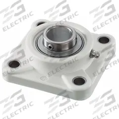 NTN 4 Bolt Flange Bearing: Radial Ball, 3/4 in Bore, Polymer, Set Screws, 3 3/8 in Lg, 1 27/64 in Wd (MPN ZUCFPL204-12). Key specifications — Bore Type: Cylindrical; Brand: NTN; Lubricant Material: FDA/USDA-H1 Solid Grease; Mounting Bolt Size: 7/16 in; System of Measurement: Inch; Included Bearing Cap: None.