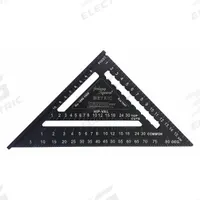 JOHNSON LEVEL Rafter Square: 8 3/4 mm Center-to-Edge Heel Wd, 1/2 cm, Top, 18 cm Square Size, 5 mm (MPN 1956-1800). Key specifications — attr936133: Etched; attr936134: 5 mm; attr936137: Degree Scale; attr948788: 1/2 cm; attr934763: JOHNSON LEVEL; attr984589: Metric; attr984960: Aluminum.
