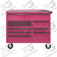 KENNEDY Roller Cabinet: Pink / Pink Drawer, 48 1/2 in W x 20 in D x 43 1/4 in H, 10 Drawers (MPN 4910MPVP). Key specifications — Brand: KENNEDY.