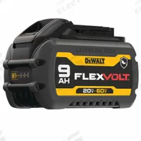 DEWALT Battery: FLEXVOLT®, 9 Ah, Battery Included, 20V DC/60V DC (MPN DCB609G). Key specifications — attr1278107: Oil-Resistant.