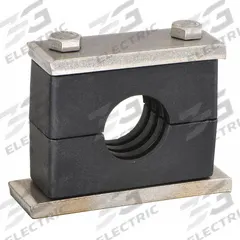 BEHRINGER PIPE SYSTEMS Vibration-Dampening Beta Clamp: Ribbed Bore, 304 Stainless Steel Clamp (MPN SHT61900-PP)