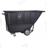 TOUGH GUY Tilt Truck: 27 cu ft, 2,100 lb, 77 in L x 34 1/2 in W x 43 1/4 in H, Black, Flat (MPN 21VK34). Key specifications — Color: Black; Brand: TOUGH GUY; Caster/Wheel Configuration: (2) Axle-Mounted.