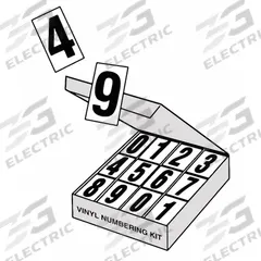 LABELMASTER Number Kit,3.5",1200Count,White Vinyl: 0-9 # Kit, 4 in x 2 1/8 in, 4 in Label Ht (MPN VN100W). Key specifications — Brand: LABELMASTER; Message: 0-9 Number Kit.