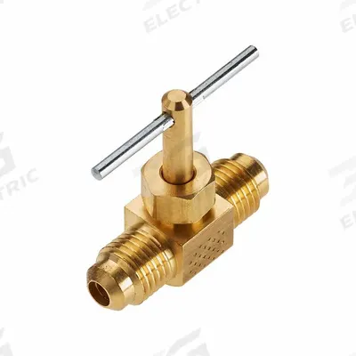 Parker Needle Valve: Inline Valve Body, Brass, Screw-In Bonnet, 1/4 in Pipe Size - Brass Straight-Body Needle Valves