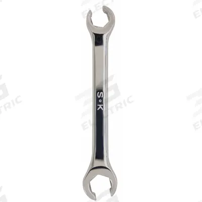SK PROFESSIONAL TOOLS Flare Nut Wrench: Carbon Alloy Steel, Chrome - Metric, Double End, Standard-Head, 6-Point, Flare Nut Wrenches
