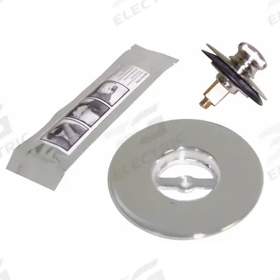 WATCO Drain Stopper: Brass, Chrome-Plated, 2 7/8 in Overall Dia - Bathtub Drain Stoppers