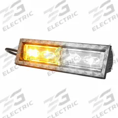 CODE 3 Warning Light: Emergency Vehicle Beacon, Amber/White, 9.6 W Watt, Clear, SAE J845 Class 1 (MPN CD3974AW). Key specifications — Brand: CODE 3; Lens Color: Clear; Number of Flash Patterns: 69; Installation Type: Permanent; Operating Voltage: 12-24V.