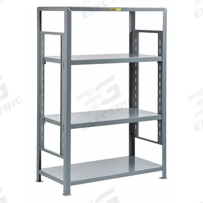 LITTLE GIANT Welded Steel Adjustable Shelving: Heavy-Duty, Starter, 60 in x 24 in - Heavy-Duty Adjustable Open Welded Shelving
