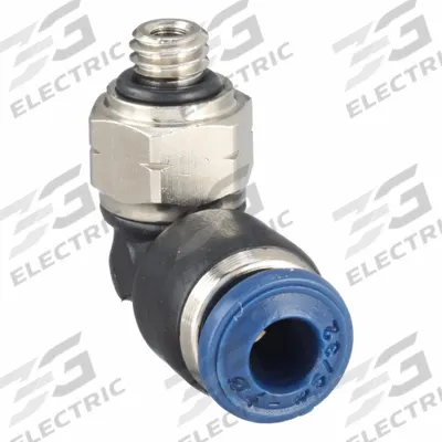 AIGNEP USA Push-Fit Elbow Fitting: 5/32 in OD x 5/32 in Pipe Size, Push-to-Connect x MUNF - Nylon & Nickel-Plated Brass Tube Fittings