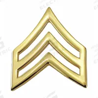 HEROS PRIDE Metal Rank Insignia: SGT. Chevron, 3/4 in, Gold, Metal, Clutch Pin, Rank Insignia, 1 PR (MPN 4442TG). Key specifications — attr1074238: Clutch Pin; attr188498: 3/4 in; attr188499: Gold; attr188500: Metal; attr188503: SGT. Chevron; attr193746: HEROS PRIDE.