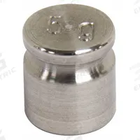 RICE LAKE WEIGHING SYSTEMS Calibration Weight: 5 g Nominal Mass, Cylinder Calibration Wt, 5, Metric (MPN 12503). Key specifications — attr1385170: RICE LAKE WEIGHING SYSTEMS; attr1385171: Stainless Steel.