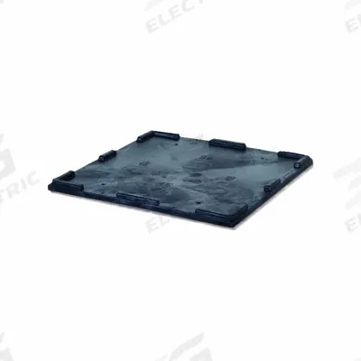 BUCKHORN Bulk Container Lid: 48 1/4 in x 45 1/4 in, Black - Bulk Container Lids