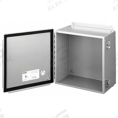 HOFFMAN Enclosure: Steel, 16 in x 14 in x 6 in, NEMA 12/13, Solid Cover, Hinged - Steel Dust-Tight Enclosures