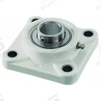 NTN 4 Bolt Flange Bearing: Radial Ball, 30 mm Bore, Polymer, Set Screws, 107 mm Lg, 41.4 mm Wd (MPN SUCFPL206). Key specifications — Bore Type: Cylindrical; Brand: NTN; Lubricant Material: FDA/USDA-H1 Solid Grease; Mounting Bolt Size: M10; System of Measurement: Metric; Included Bearing Cap: None.